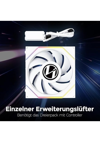 Li Unı Fan Tl Wıreless LCD 1X120MM Beyaz Kasa Fanı (G99.12TLLCD1W1W.00) modelleri