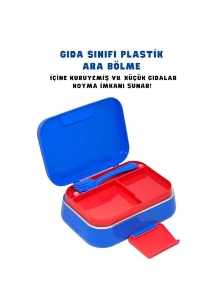 Bento 1030ML Lunchbox Hotwheels Lisanslı Tek Katlı 2 Bölmeli Paslanmaz Çelik Sefer Tası Yemek Kutu modelleri