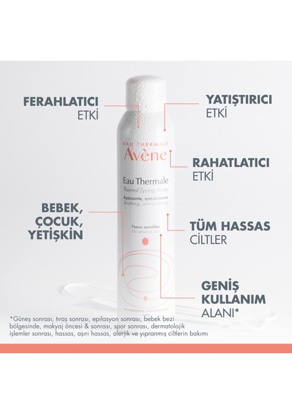Hassas Ciltler İçin Yatıştırıcı Rahatlatıcı ve Ferahlatıcı Termal Su 300 ml indirimleri