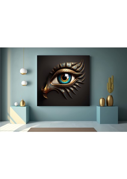 Ra’nın Gözü Kanvası; Antik Mısır Duvar Sanatı; Horus’un Gözü Kanvas; Büyülü Sembol Dekoru; Çağdaş Ef indirimleri