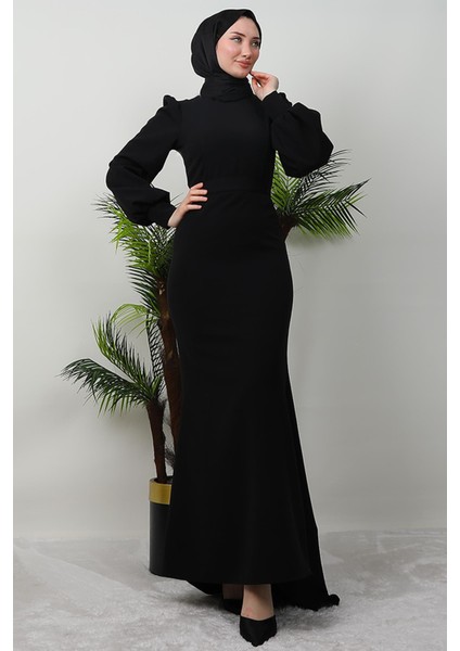 Lavin Krep Elbise Siyah