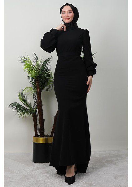 Lavin Krep Elbise Siyah modelleri