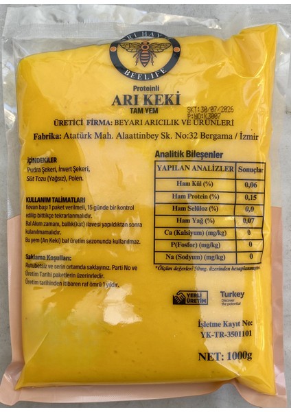 Beypetek / Arı Hayat Arı Yemi (Keki) 1kg. (4'lü) modelleri