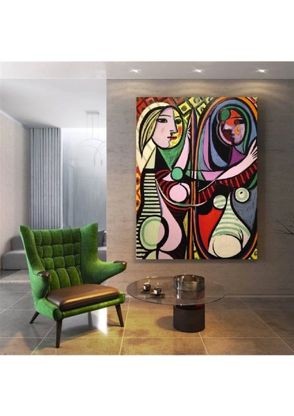 Le Rêve – Pablo Picasso, Koltukta Uyuyan Kadın, 1932 – Çok Renkli Picasso Baskı, Asılmaya Hazır fırsatları