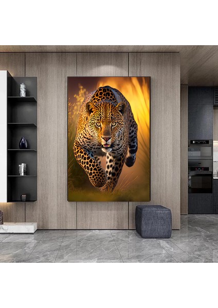 Leopar Kanvas Tablosu; Hayvan Duvar Dekoru; Kanvas Duvar Sanatı; Ev Hediyesi Dekor; Hayvan Ev Dekoru modelleri