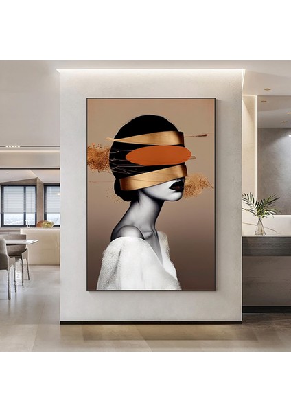 Altın Kadın Kanvas Tablosu, Soyut Kadın Baskısı, Moda Duvar Dekoru fiyatları