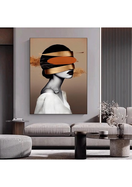 Altın Kadın Kanvas Tablosu, Soyut Kadın Baskısı, Moda Duvar Dekoru modelleri