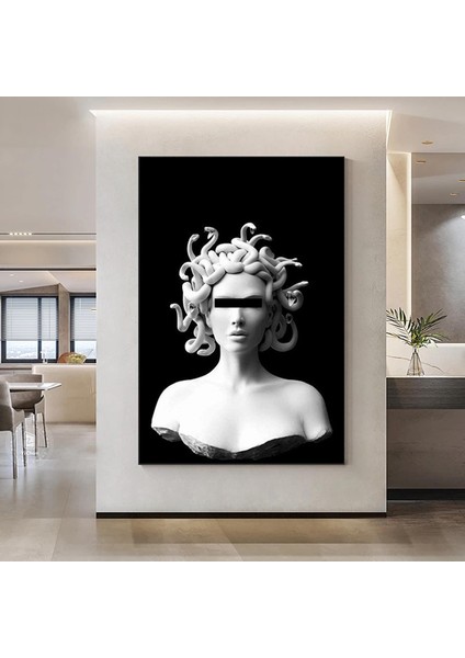 Iskandinav Medusa Heykel Duvar Sanatı, Klasik Portre Posterleri ve Baskılar fiyatları