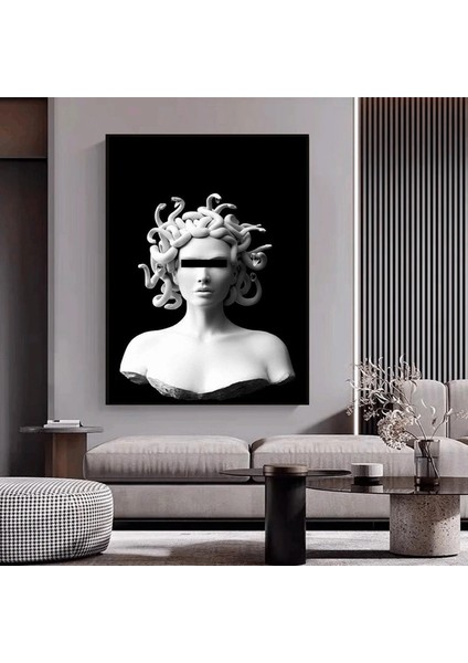 Iskandinav Medusa Heykel Duvar Sanatı, Klasik Portre Posterleri ve Baskılar modelleri