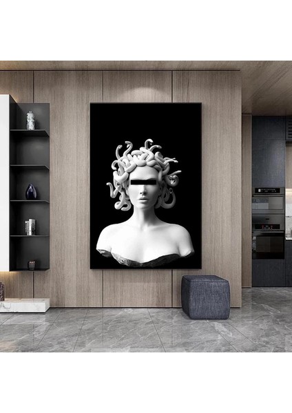 Iskandinav Medusa Heykel Duvar Sanatı, Klasik Portre Posterleri ve Baskılar indirimleri