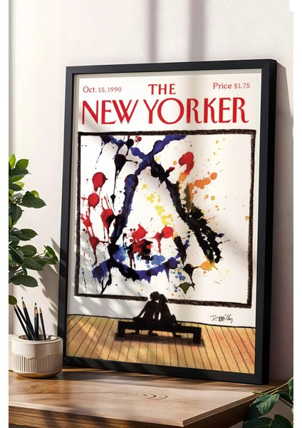 The New Yorker Çerçeveli Tablo October 15 1990 - Sanat Aşıkları Tablosu