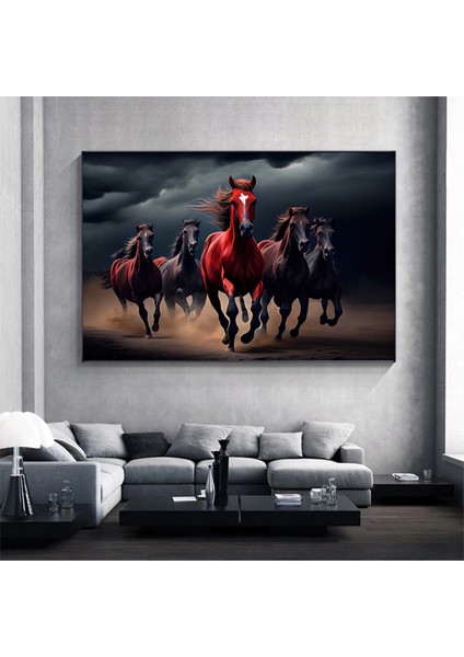 Dekoratif Atlar Kanvas Tablosu; Kanvas Baskı; Koşan Atlar Duvar Sanatı; At Baskısı fırsatları