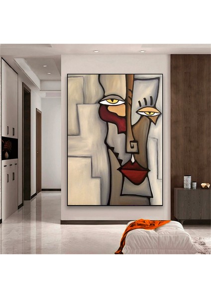 Picasso Soyut Figürler Posteri – Yüzle Bütünleşen Duvar Sanatı; Kanvas Tablo; Oturma Odası Dekoru