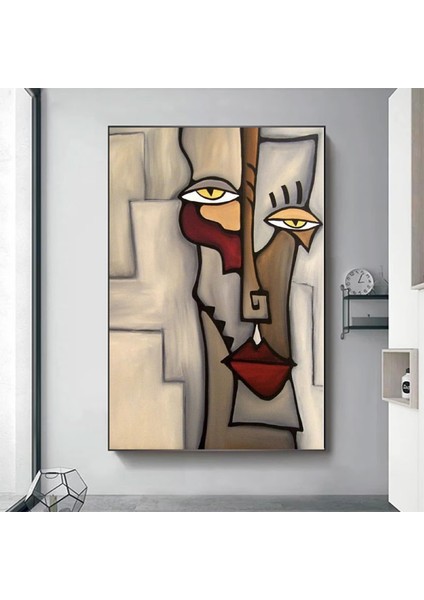 Picasso Soyut Figürler Posteri – Yüzle Bütünleşen Duvar Sanatı; Kanvas Tablo; Oturma Odası Dekoru fırsatları