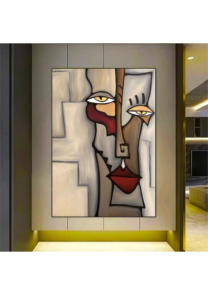 Picasso Soyut Figürler Posteri – Yüzle Bütünleşen Duvar Sanatı; Kanvas Tablo; Oturma Odası Dekoru