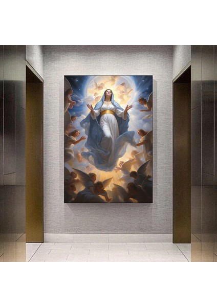 Meryem Ana’nın Göğe Yükselişi Kanvas Tablo – Dini Poster ve Melekler fiyatları