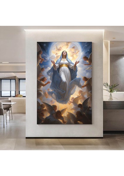 Meryem Ana’nın Göğe Yükselişi Kanvas Tablo – Dini Poster ve Melekler fırsatları