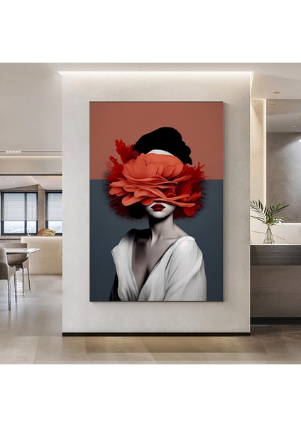 Kadın Soyut Sanatı, Altın Fırça Darbeleri ile Modern Poster Dekoru, Kadın Duvar Kanvas Sanatı fiyatları