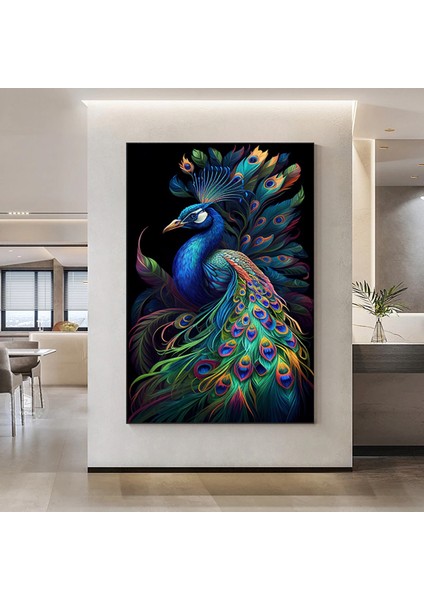 Kanvas Sanat Eseri Ekstra Büyük Tavuskuşu Tablosu, Duvar Sanatı, Hayvan Posteri, Hayvan Kanvas fiyatları