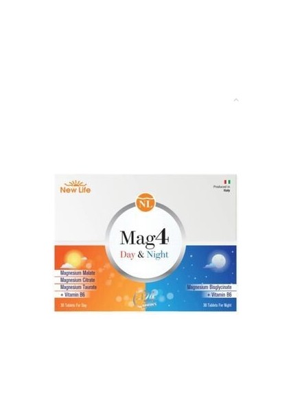 Mag4 Günlük ve Gece Takviye Edici Gıda 60 Tablet - Magnezyum Sitrat, Malat, Taurat, Bisglisinat ve B6 Vitamini indirimleri