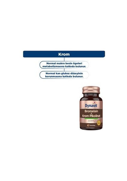 Bromelain & Krom Pikolinat - 60 Vegan Kapsül, Glutensiz, Koruyucu İçermez, Bitkisel Kapsül, Türkiye Menşeli