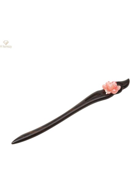 2x Vintage Chopstick Saç Tokası Pin Ahşap Saç Aksesuarları Kırmızı (Yurt Dışından)