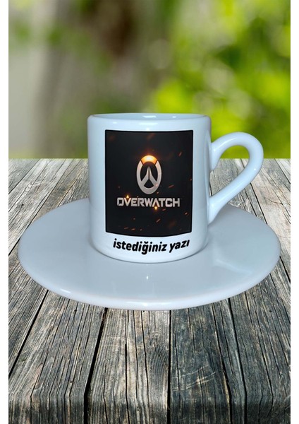 Overwatch Oyun Baskılı Türk Kahvesi Fincanı Tabaklı Kişiye Özel Model 2 fiyatları