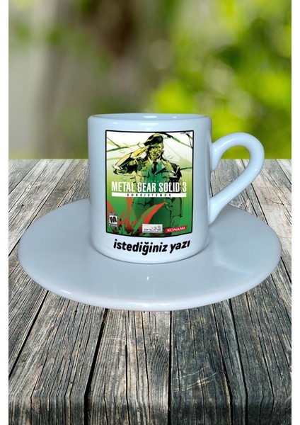 Metal Gear Solid Oyun Baskılı Türk Kahvesi Fincanı Tabaklı Kişiye Özel Model 1 fiyatları