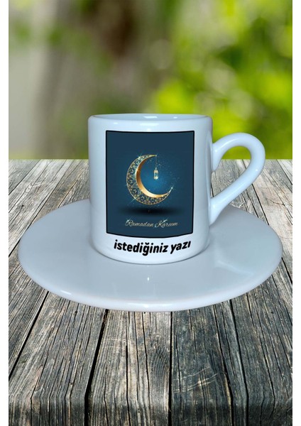 Ramazan Baskılı Türk Kahvesi Fincanı Tabaklı Kişiye Özel Model 10 fiyatları