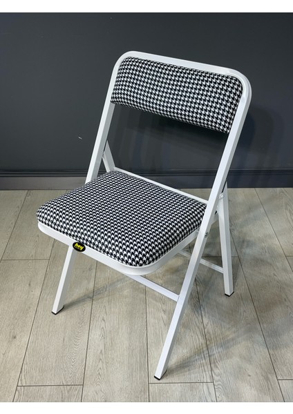 Buse Çalışma Masası Ofis Bilgisayar Masası + Katlanır Sandalyeli 103 cm Metal Siyah Ayak modelleri