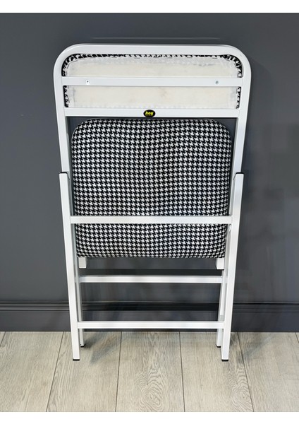 Buse Çalışma Masası Ofis Bilgisayar Masası + Katlanır Sandalyeli 103 cm Metal Siyah Ayak indirimleri