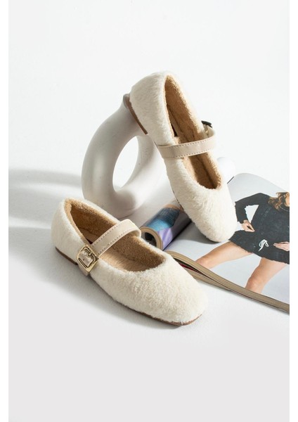 Kadın Kemerli Rahat Düz Taban Ev Babet