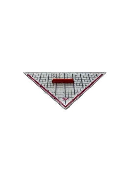 Şeffaf Üçgen Gönye Cetvel - 32 cm x 45 cm, Kareli Desenli (1 Adet) fiyatları