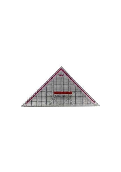 Şeffaf Üçgen Gönye Cetvel - 32 cm x 45 cm, Kareli Desenli (1 Adet) modelleri