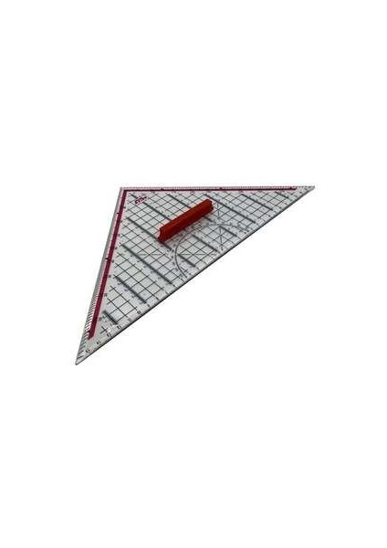 Şeffaf Üçgen Gönye Cetvel - 32 cm x 45 cm, Kareli Desenli (1 Adet) fırsatları