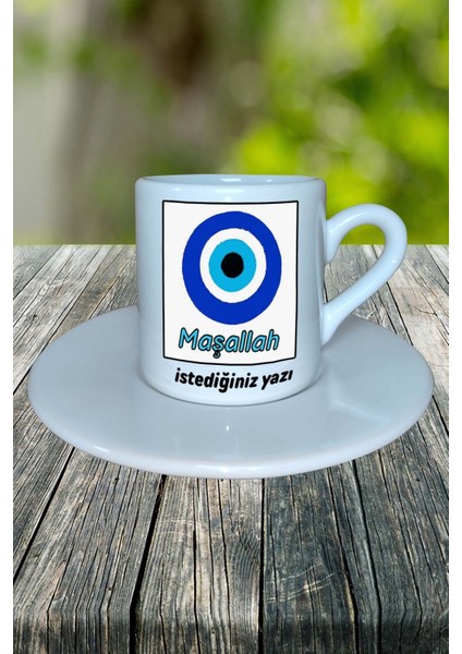 Masallah Baskılı Türk Kahvesi Fincanı Tabaklı Kişiye Özel Model 1 fiyatları