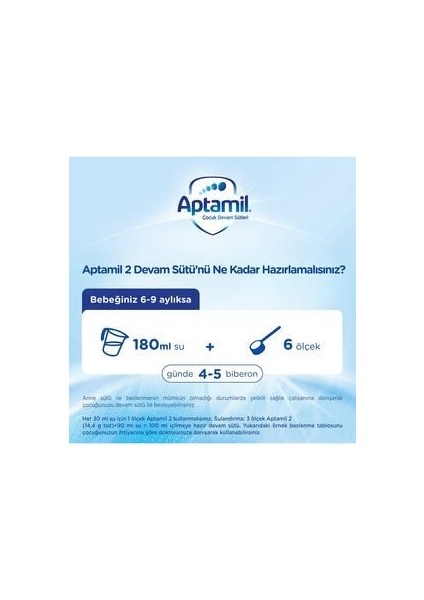 Toz Devam Sütü 800 gr 6-9 Ay Sütlü Formül Kalsiyum ve Vitamin D Desteği ile TR Menşeli