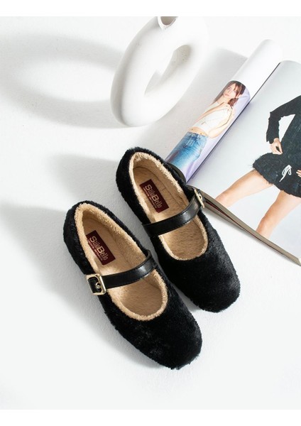 Kadın Kemerli Rahat Düz Taban Ev Babet