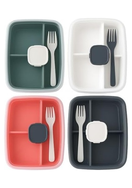 Store Sızdırmaz Lunch Box - 3 Bölmeli Yemek Kabı | Öğle Yemeği Kutusu | Saklama Kabı | Bpa Içermez (Gri) fiyatları