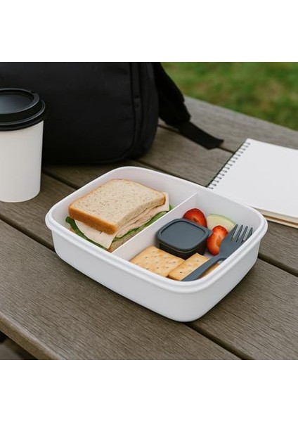 Store Sızdırmaz Lunch Box - 3 Bölmeli Yemek Kabı | Öğle Yemeği Kutusu | Saklama Kabı | Bpa Içermez (Gri) modelleri