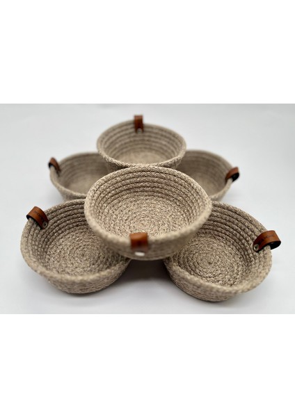 Ebişey Dekoratif Jüt Iplikten Elyapımı Yıkanabilir Çerezlik