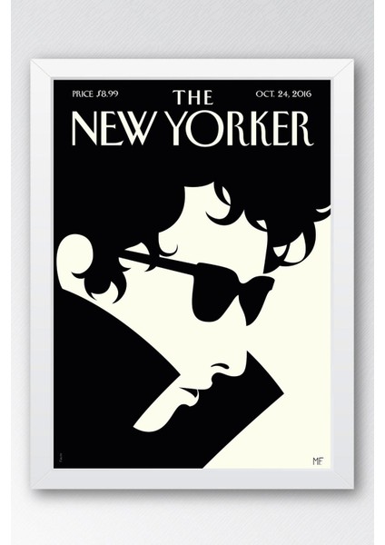 The New Yorker Çerçeveli Tablo October 24 2016 - Bob Dylan Tablosu