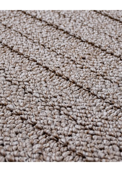 Aberrant Bej Hasır Etnik Modern Desenli Poliproplen Hav Vermeyen Leke Tutmayan Kolay Temizlenen Yumuşak Makine Salon Yolluk Mutfak Halı modelleri