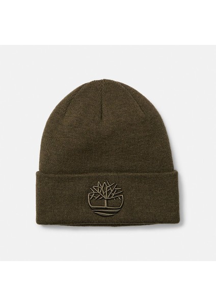 3D Embroidery Beanie Erkek Yeşil Şapka TB0A65HPA581