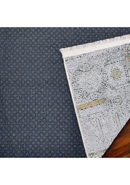 Gri Klasik Etnik Modern Desenli Pamuk Makinada Yıkanabilir Hav Toz Vermez Leke Tutmayan Kaymaz Taban Dijital Makine Baskı Salon Yolluk Mutfak Halı modelleri