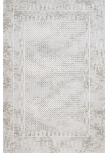 Krem Geometrik Etnik Modern Desenli Pamuk Makinada Yıkanabilir Hav Toz Vermez Leke Tutmayan Kaymaz Taban Dijital Makine Baskı Salon Yolluk Mutfak Halı