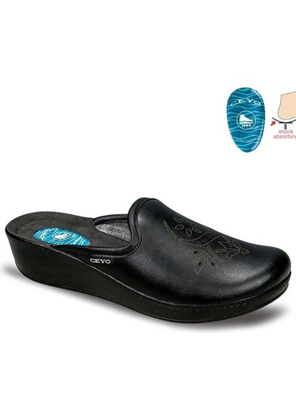 9932-8 Kadın Terlik - Siyah