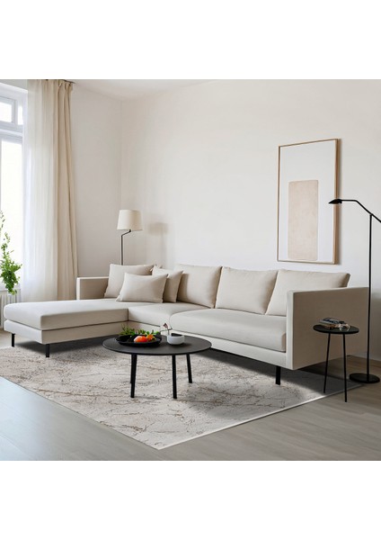 Bej Modern Etnik Desenli Pamuk Makinada Yıkanabilir Hav Toz Vermez Leke Tutmayan Kaymaz Taban Dijital Makine Baskı Salon Yolluk Mutfak Halı modelleri