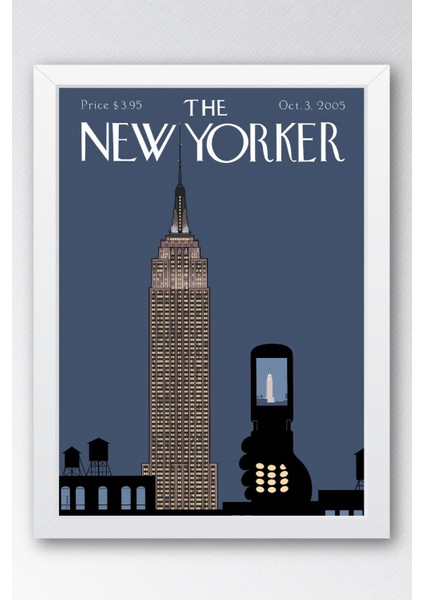 The New Yorker Çerçeveli Tablo October 3 2005 - Pencereden Bir Görünüm Tablosu