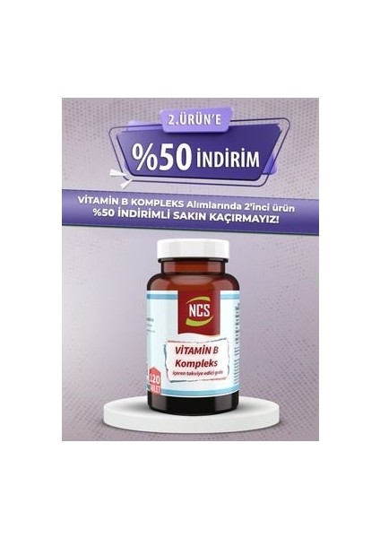 Vitamin B Kompleksi Takviye Edici Gıda - 120 Tablet, Yüksek B12 ve B Vitaminleri İçeriği, Türkiye Menşeli modelleri